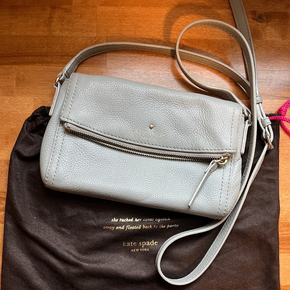 Kate Spade Leather Cross Body Grey